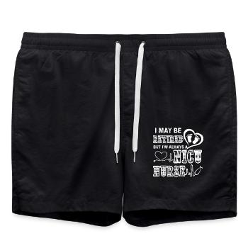 Nicu Nurse Always A Nicu Nurse - Swim Trunks - black - Front - AI Model Male 185 light (185cm)