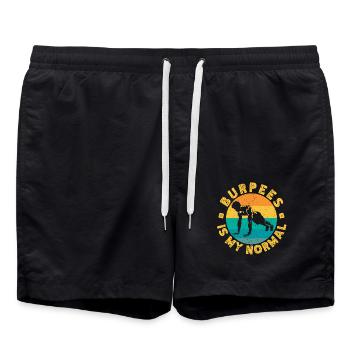Fitness Fanatics Burpees est mon Calisthenics normal - Short de bain - noir - Devant - AI Model Male 185 light (185cm)