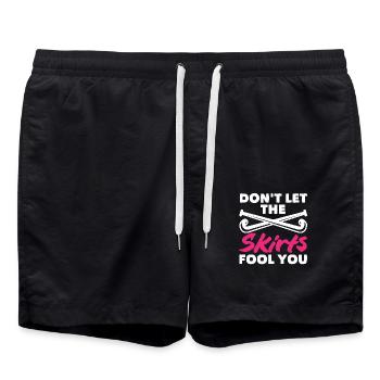 Ne vous laissez pas tromper par les jupes - Short de bain - noir - Devant - AI Model Male 185 light (185cm)