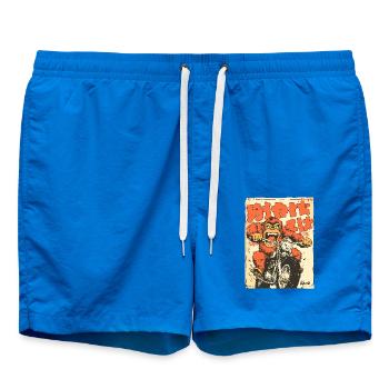 Verrückter Orang-Utan – Motorrad-Biker - Badeshorts - Cobalt blue - Vorne