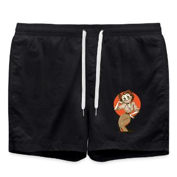 La femme clown, la femme du clown - Short de bain - noir - Devant - AI Model Male 185 light (185cm)