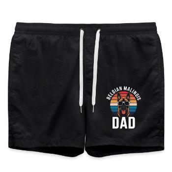 Belgian Shepherd Saying Malinois Gift - Swim Trunks - black - Front - AI Model Male 185 light (185cm)