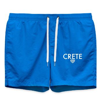 Crete Griechenland Griechische Flagge Grieche - Badeshorts - Cobalt blue - Vorne