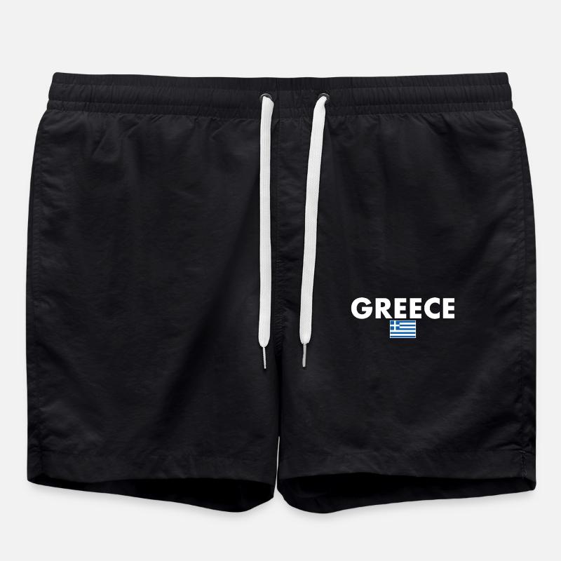 Grèce Grèce Drapeau grec Grec - Short de bain - noir
