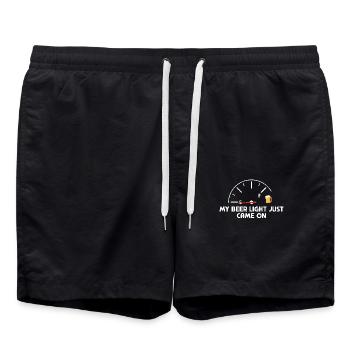 Ma bière vient d’arriver sur la conception d’un t-shirt pour - Short de bain - noir - Devant - AI Model Male 185 light (185cm)
