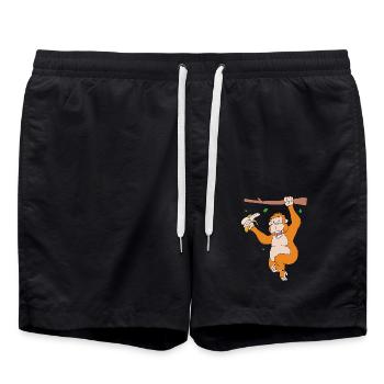 Orang Utan - Badeshorts - Schwarz - Vorne - AI Model Male 185 light (185cm)