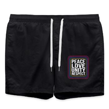 Rave Raver Techno music Techno bass Mixer - Swim Trunks - black - Front - AI Model Male 185 light (185cm)