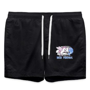 Narwhal Funny Narwhal Unicorn - Swim Trunks - black - Front - AI Model Male 185 light (185cm)