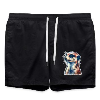 Suricate - Short de bain - noir - Devant - AI Model Male 185 light (185cm)