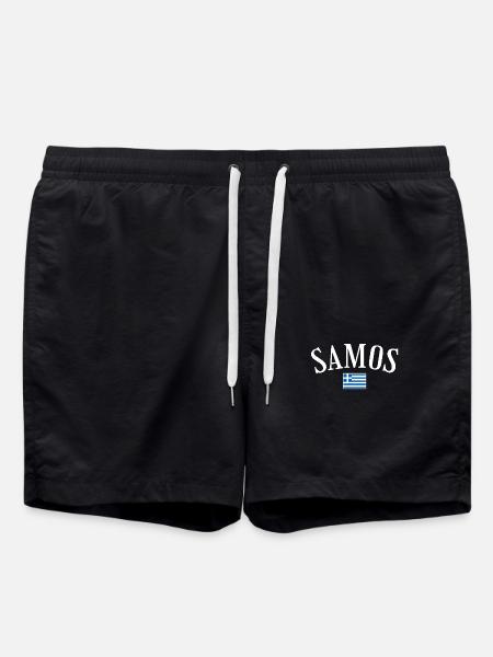 Samos Grèce Drapeau grec Grec - Short de bain - noir