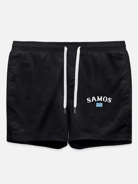Samos Grèce Drapeau grec Grec - Short de bain - noir