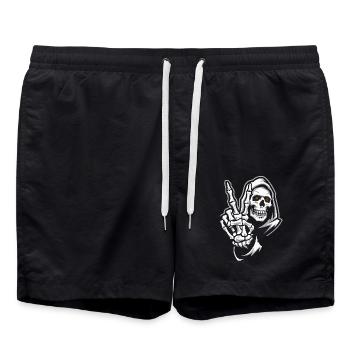 SCHÄDEL - Badeshorts - Schwarz - Vorne - AI Model Male 185 light (185cm)