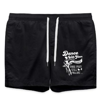 Ballet Dancer Dance Ballet With Heart - Swim Trunks - black - Front - AI Model Male 185 light (185cm)