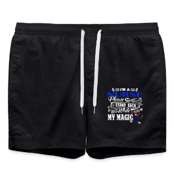 Nurse I Am A Nurse - Swim Trunks - black - Front - AI Model Male 185 light (185cm)