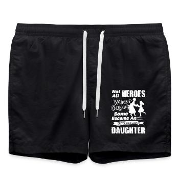 Become An Awesome Daughter - Swim Trunks - black - Front - AI Model Male 185 light (185cm)
