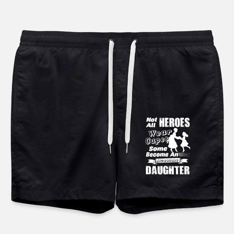 Become An Awesome Daughter - Swim Trunks - black