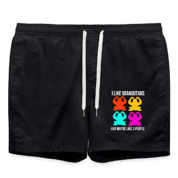 Orang-outan - Short de bain - noir - Devant - AI Model Male 185 light (185cm)