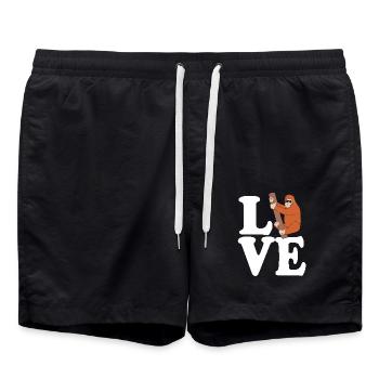 Orang Utan - Badeshorts - Schwarz - Vorne - AI Model Male 185 light (185cm)