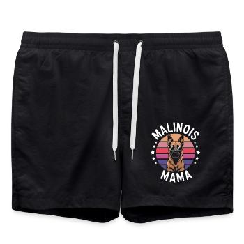 Belgian Shepherd Saying Malinois Gift - Swim Trunks - black - Front - AI Model Male 185 light (185cm)
