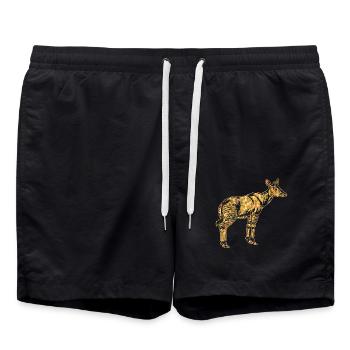 Okapi Geometric - Swim Trunks - black - Front - AI Model Male 185 light (185cm)