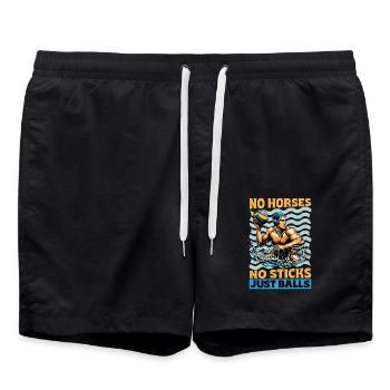 Water-polo Pas de chevaux, pas de bâtons, juste des balles de natation - Short de bain - noir - Devant - AI Model Male 185 light (185cm)