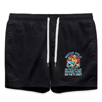Water Polo The Sports That's Just One Water Sports - Swim Trunks - black - Front - AI Model Male 185 light (185cm)