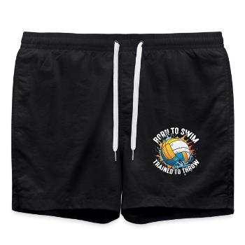Water-polo Né pour nager Entraîné pour lancer Natation - Short de bain - noir - Devant - AI Model Male 185 light (185cm)