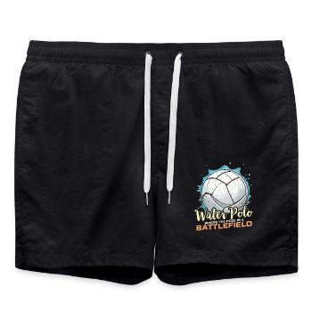 Water-polo : où la piscine est un sport d’équipe : la plongée - Short de bain - noir - Devant - AI Model Male 185 light (185cm)