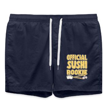 Japanese Food Lover Official Sushi Rooklie - Swim Trunks - french navy - Front - AI Model Male 185 light (185cm)