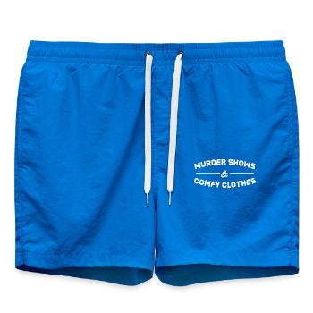 Murder Shows & Comfy Clothes Lover Design for - Swim Trunks - cobalt blue - Front