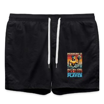 Le matin du water-polo n’est pas mon temps Sports de ballon - Short de bain - noir - Devant - AI Model Male 185 light (185cm)