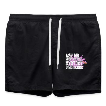 Interrogez-moi sur ma mystérieuse sortie - Short de bain - noir - Devant - AI Model Male 185 light (185cm)