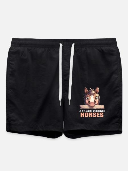 Pferde Pferd - Badeshorts - Schwarz