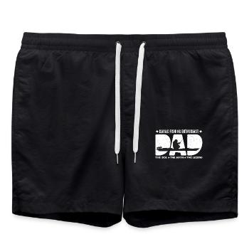 Kayak Fishing Enthusiast Dad The Idol Fisherman - Badeshorts - Schwarz - Vorne - AI Model Male 185 light (185cm)