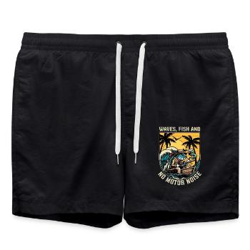 Kayak Pêche Vagues Poissons Et Sports Nautiques Kayakiste - Short de bain - noir - Devant - AI Model Male 185 light (185cm)