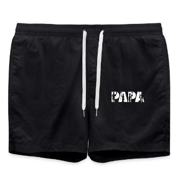 Dad Painter Silhouette Artisan Design - Swim Trunks - black - Front - AI Model Male 185 light (185cm)