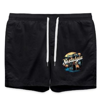 Vintage Arcade Gaming Videospiel Nostalgi - Badeshorts - Schwarz - Vorne - AI Model Male 185 light (185cm)