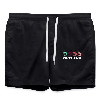 Shrimps Is Bugs Funny Sayings - Swim Trunks - black - Front - AI Model Male 185 light (185cm)