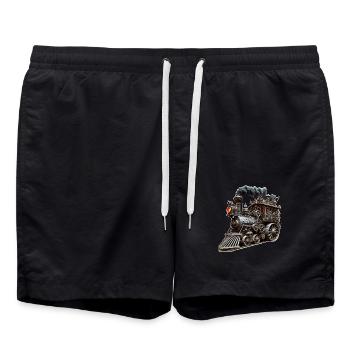 OLD TRAIN - Swim Trunks - black - Front - AI Model Male 185 light (185cm)