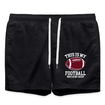 American Football - Badeshorts - Schwarz - Vorne - AI Model Male 185 light (185cm)