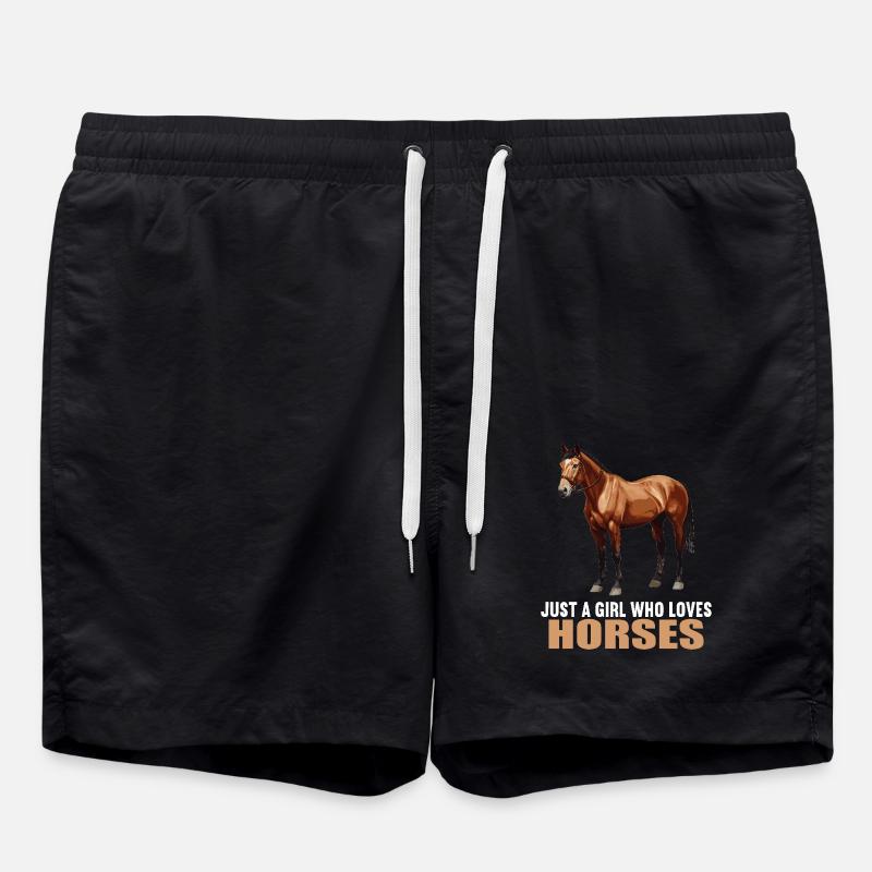 Pferde Pferd - Badeshorts - Schwarz