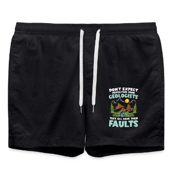 Don't Expect Perfection From Geologists für einen - Badeshorts - Schwarz - Vorne - AI Model Male 185 light (185cm)