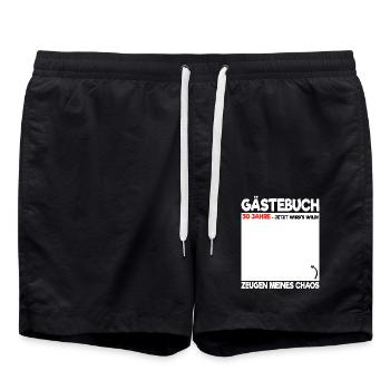 30. Geburtstag Gästebuch 30 Jahre Junge Mädchen - Badeshorts - Schwarz - Vorne - AI Model Male 185 light (185cm)