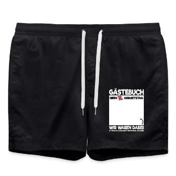 18. Geburtstag Gästebuch 18 Jahre Junge Mädchen - Badeshorts - Schwarz - Vorne - AI Model Male 185 light (185cm)