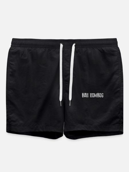 Bah Humbug Funny Apparel - Swim Trunks - black