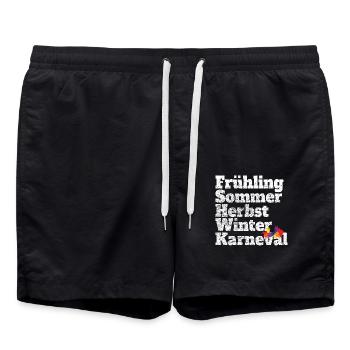 Carnival Fifth Season Kölsch Fastelovend Cologne - Swim Trunks - black - Front - AI Model Male 185 light (185cm)