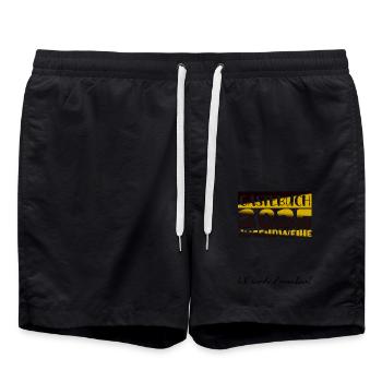 Jugendweihe 2025 Livre d’or Cadeau Filles Garçons - Short de bain - noir - Devant - AI Model Male 185 light (185cm)