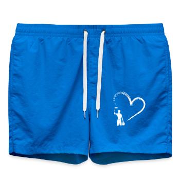 Herzmalender Künstler: Liebevolle Pinselstriche - Badeshorts - Cobalt blue - Vorne