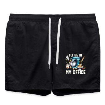 I'm In My Office: Kitchen Lover And - Swim Trunks - black - Front - AI Model Male 185 light (185cm)
