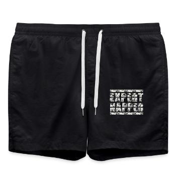 Expert Napper Statement für Ruhige Momente - Badeshorts - Schwarz - Vorne - AI Model Male 185 light (185cm)